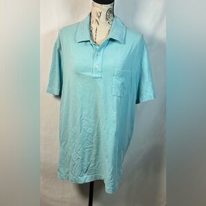 💜Lilly Pulitzer Aqua Polo Shirt for Men